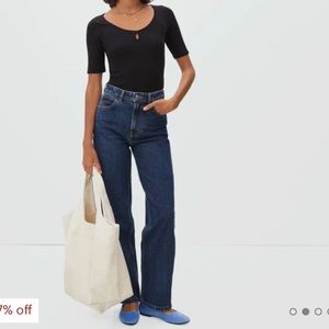 Everlane Stretch Rib Scoopneck Tee